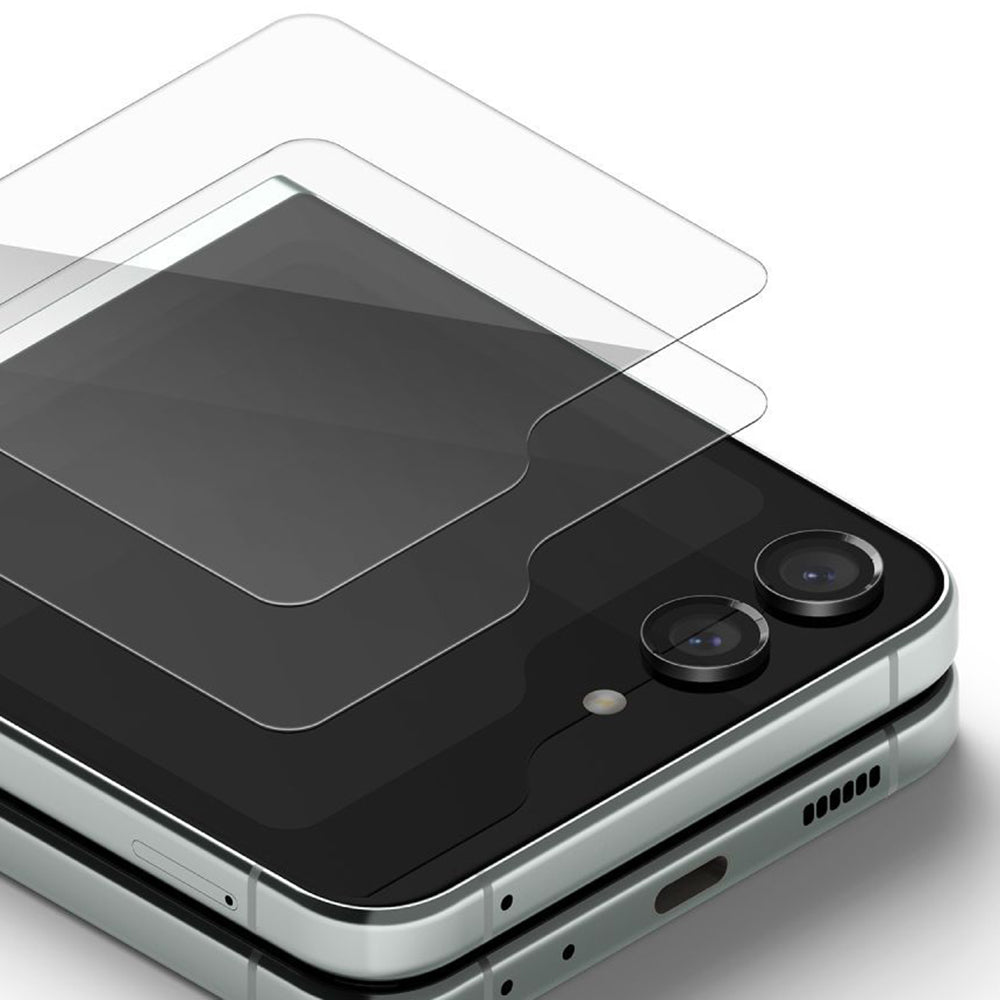 Ochranná fólie Ringke pro vnější displej Samsung Galaxy Z Flip5 F731, Tvrzené sklo, Full Glue, Sada 2 kusy