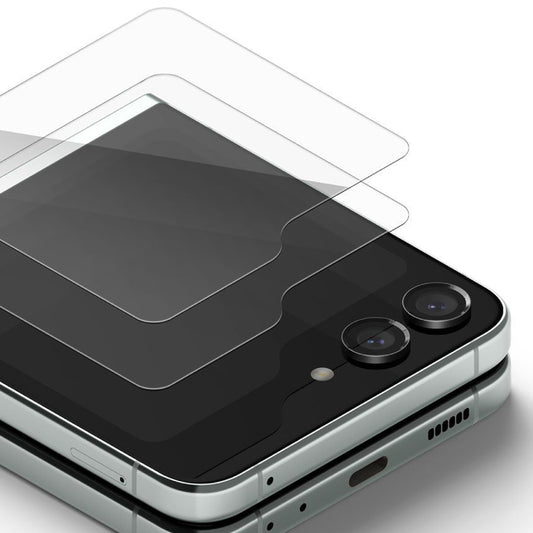 Ochranná fólie Ringke pro vnější displej Samsung Galaxy Z Flip5 F731, Tvrzené sklo, Full Glue, Sada 2 kusy