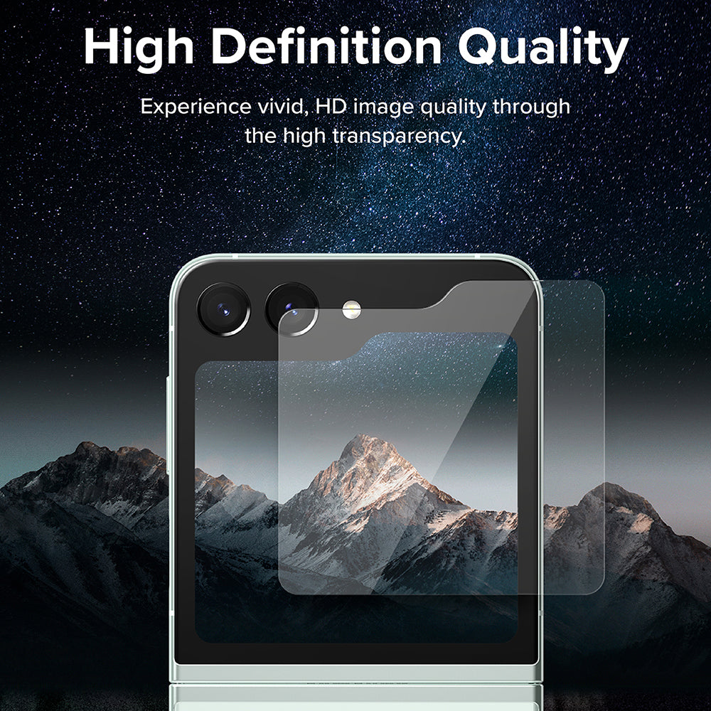 Ochranná fólie Ringke pro vnější displej Samsung Galaxy Z Flip5 F731, Tvrzené sklo, Full Glue, Sada 2 kusy