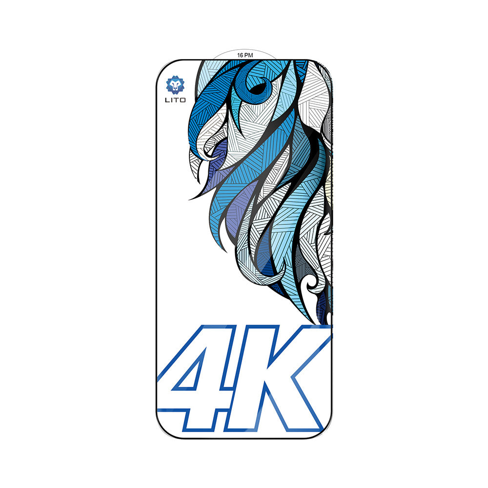 Ochranná fólie Lito D+ Max 4K pro Apple iPhone 17 Pro Max, Tvrzené sklo, Full Glue, Černá