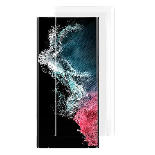 Ochranná fólie na displej Lito pro Samsung Galaxy S22 Ultra 5G S908, tvrzené sklo, UV lepidlo, 3D