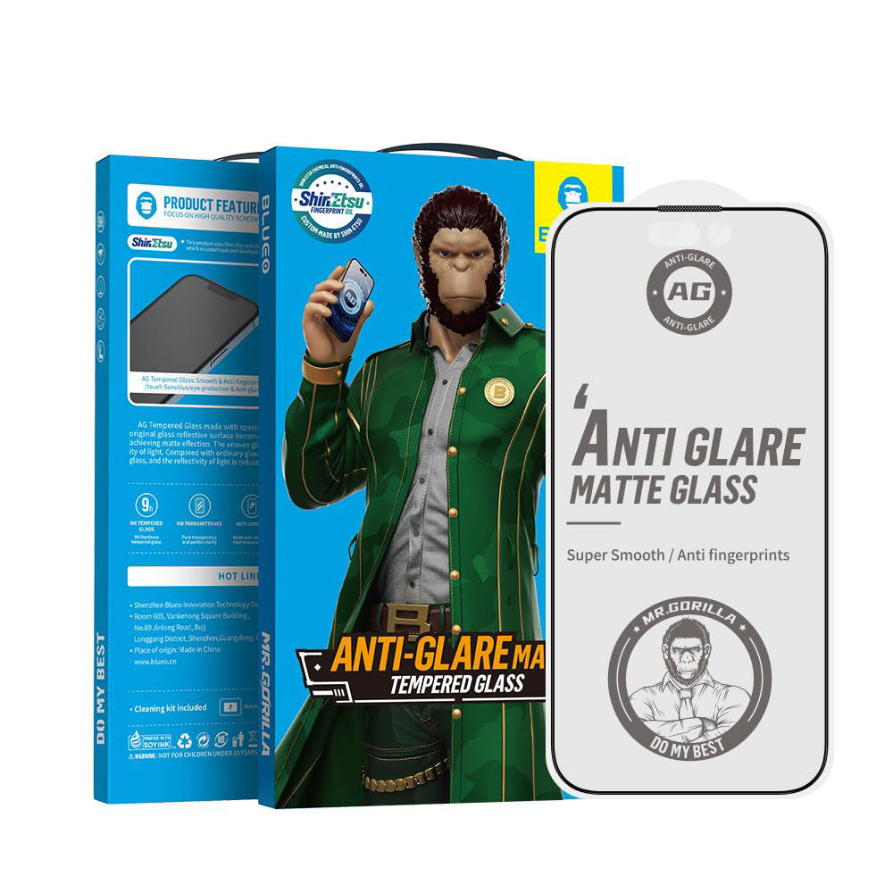 Ochranná fólie Matte Blueo Anti-Glare pro Apple iPhone 17 Air, Tvrzené sklo, Full Glue