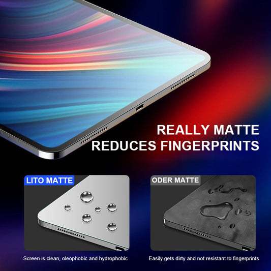 Matná ochranná fólie na displej Lito Classic pro Apple iPad Pro 13 (2024), tvrzené sklo, plné lepidlo, 2.5D