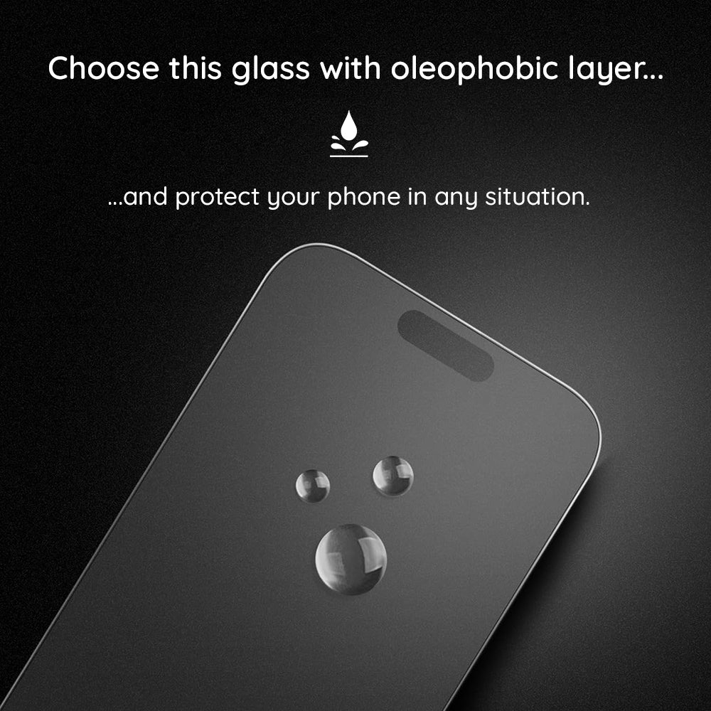 Matná ochranná fólie na displej Lito HD Pro pro Apple iPhone 16 Pro Max, tvrzené sklo, plné lepidlo, černá
