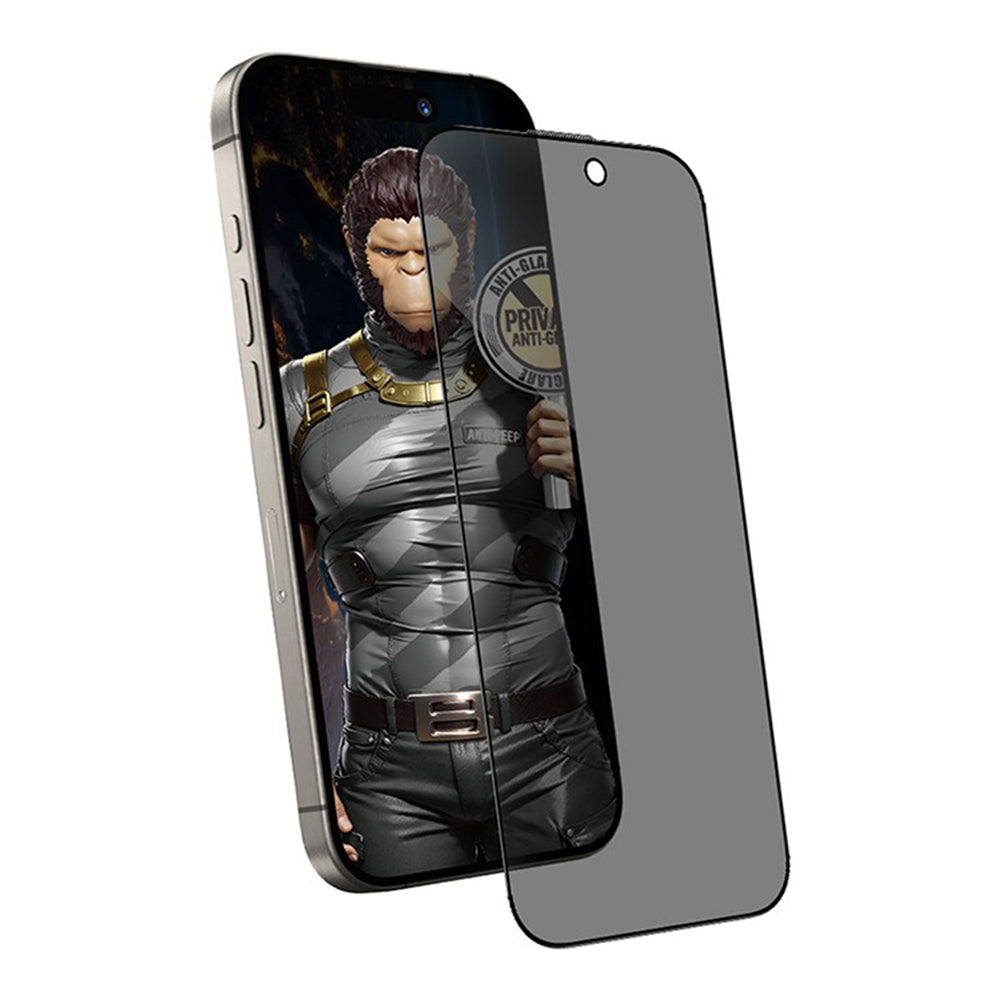 Ochranná fólie na displej Matte Privacy Blueo Anti-Peep pro Apple iPhone 15 Pro Max, tvrzené sklo, plné lepidlo