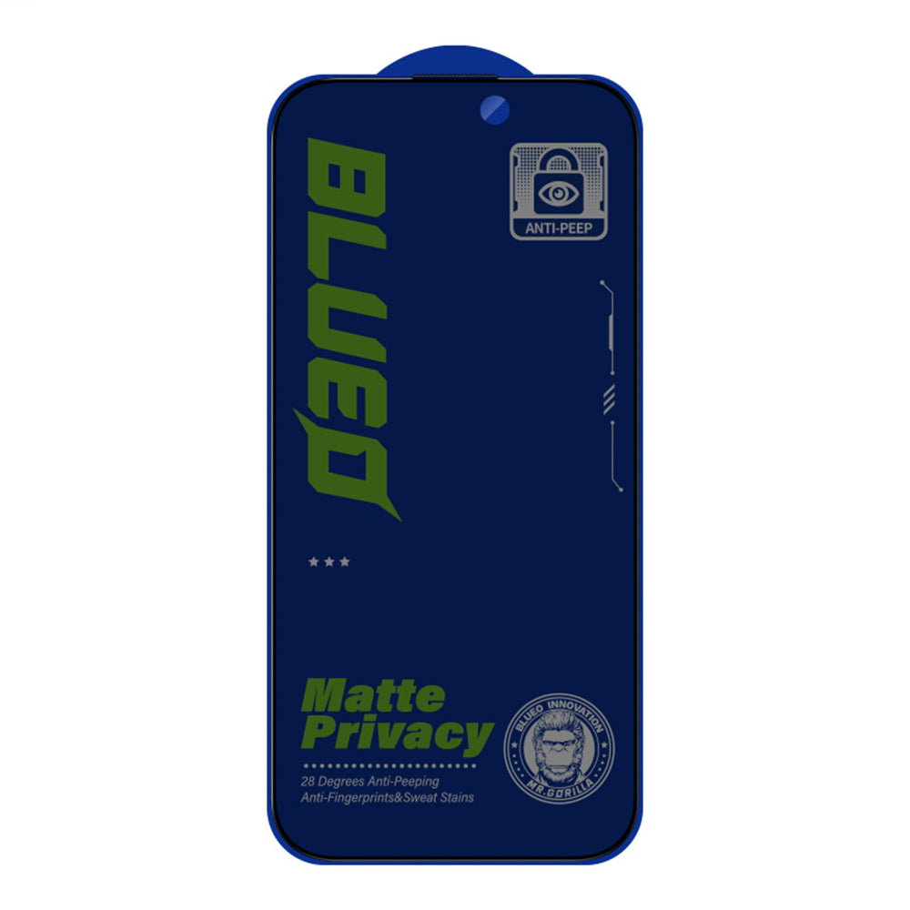 Ochranná fólie na displej Matte Privacy Blueo Anti-Peep pro Apple iPhone 15 Pro Max, tvrzené sklo, plné lepidlo