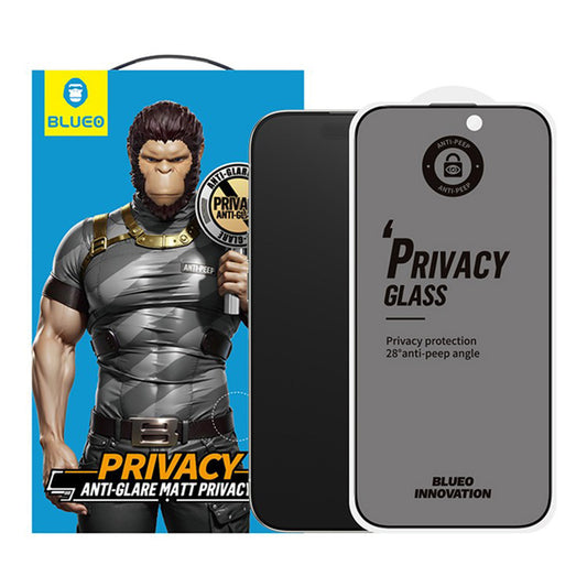 Ochranná fólie Matte Privacy Blueo Anti-Peep pro Apple iPhone 17 Air, Tvrzené sklo, Full Glue