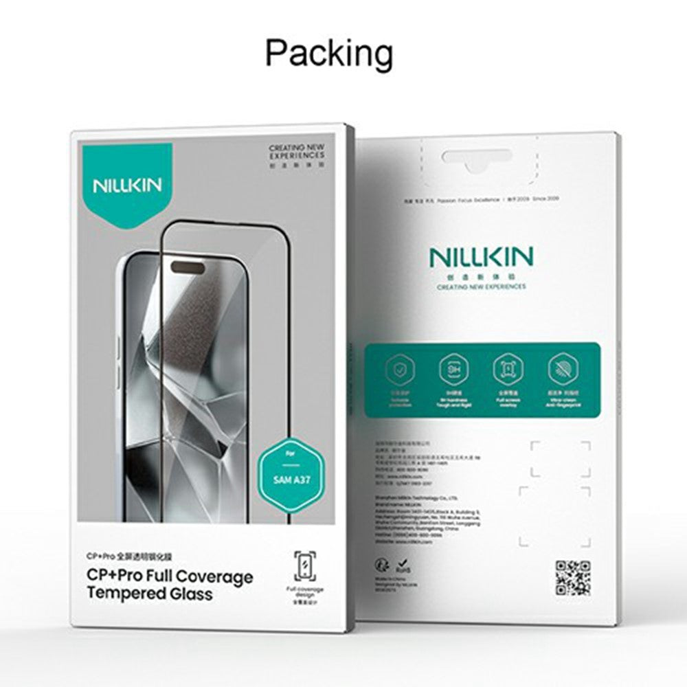 Ochranná fólie na displej Nillkin CP+ Pro pro Samsung Galaxy A37 5G, tvrzené sklo, plné lepidlo, černá