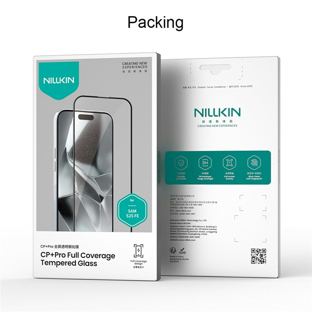 Ochranná fólie na displej Nillkin CP+ Pro pro Samsung Galaxy S26 FE S741 / S25 FE, tvrzené sklo, plné lepidlo, černá