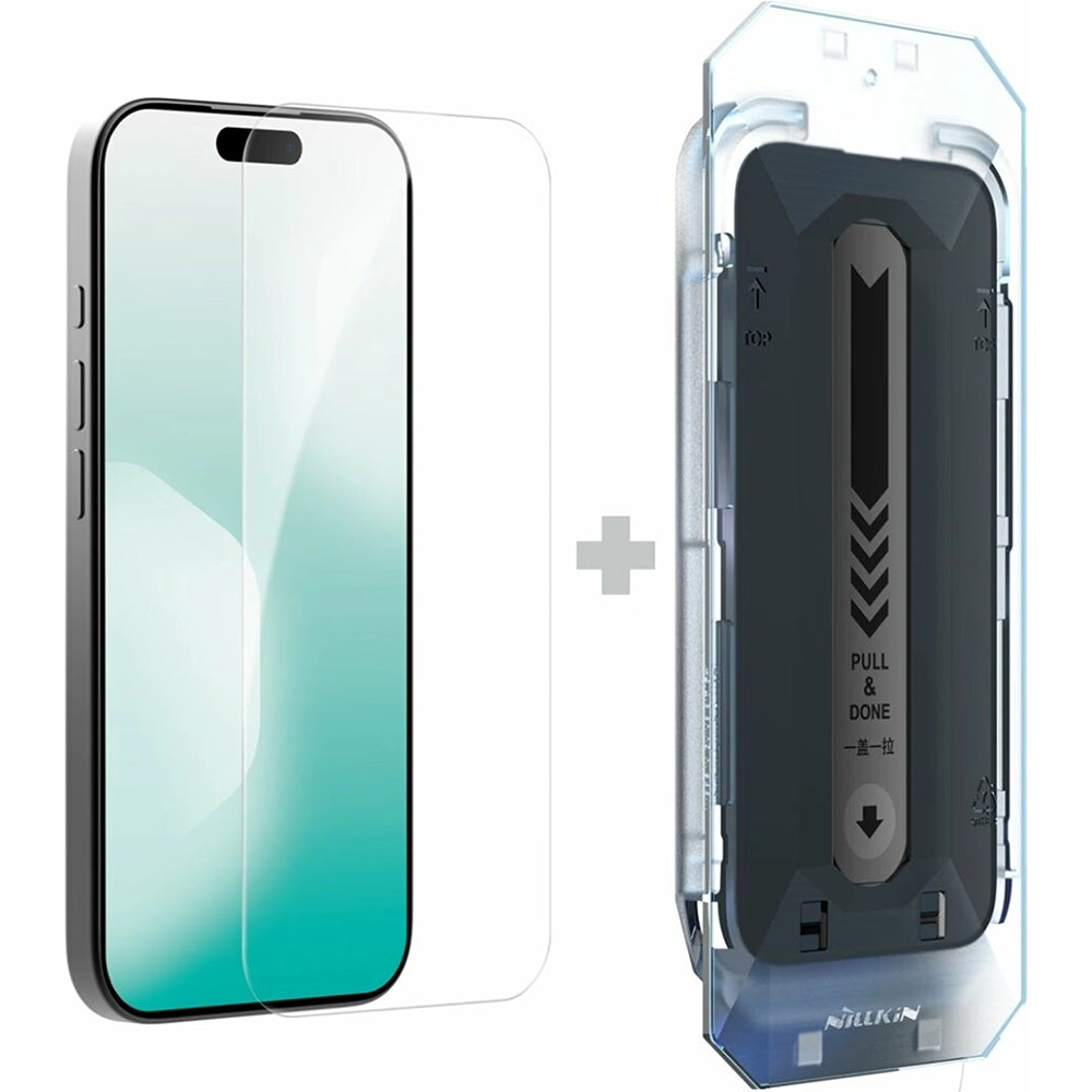 Ochranná fólie na displej Nillkin H+ Pro s aplikátorem pro Apple iPhone 17, tvrzené sklo, plné lepidlo