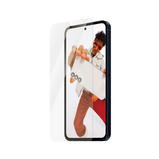 Ochranná fólie na displej PanzerGlass Safe. Ultra-Wide Fit EasyAligner pro Samsung Galaxy A56 A566, Tvrzené sklo, Full Glue.