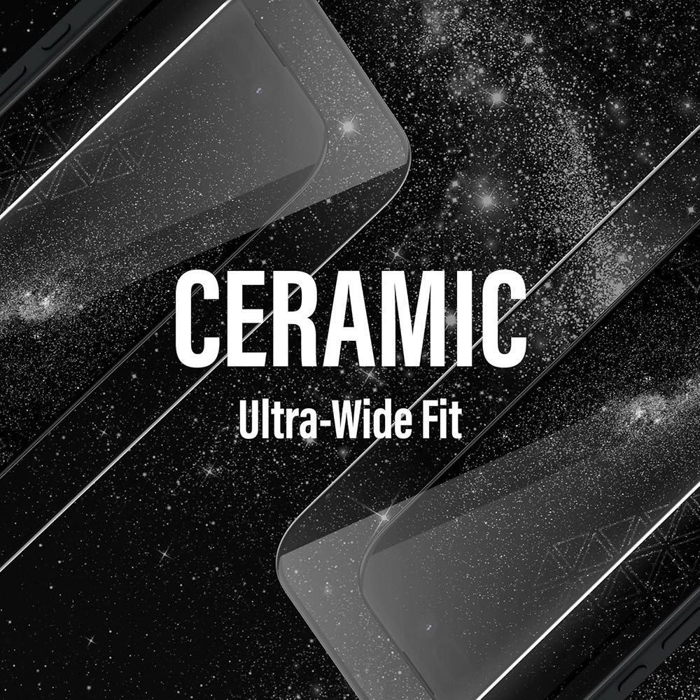 Ochranná fólie na displej PanzerGlass Ultra-Wide Ceramic II EasyAligner pro Apple iPhone 17 Pro Max, Tvrzené sklo, Full Glue, Černá
