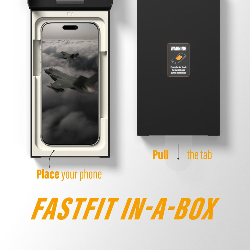Ochranná fólie na displej PanzerGlass Ultra-Wide Fit Stealth Fastfit pro Apple iPhone 17 Pro, Tvrzené sklo, Full Glue, Černá
