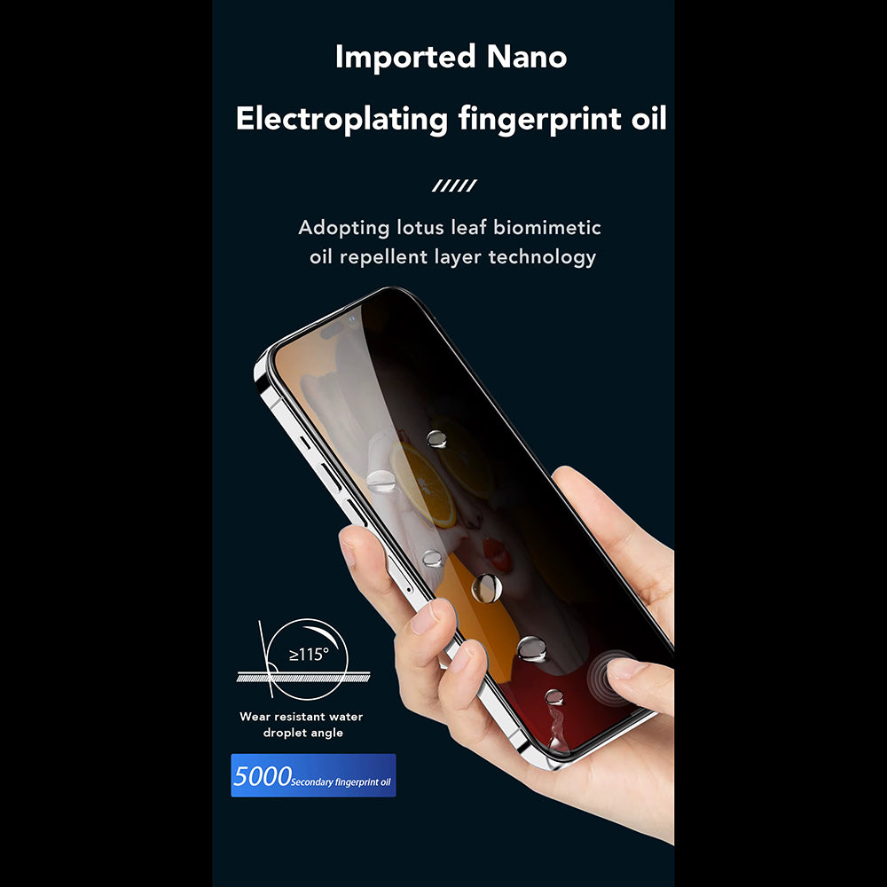 Ochranná fólie na displej Privacy Anank 3X Reinforced pro Apple iPhone 15 Pro, tvrzené sklo, plné lepidlo, 2.5D