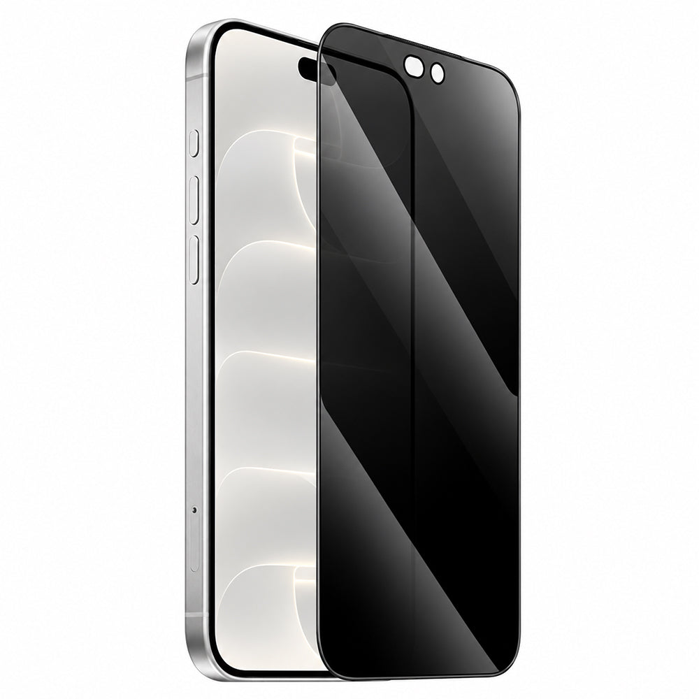 Ochranné sklo na displej Blueo Privacy Anti-Peep Applicator Pro pro Apple iPhone 18 Pro, tvrzené sklo, celoplošné lepidlo