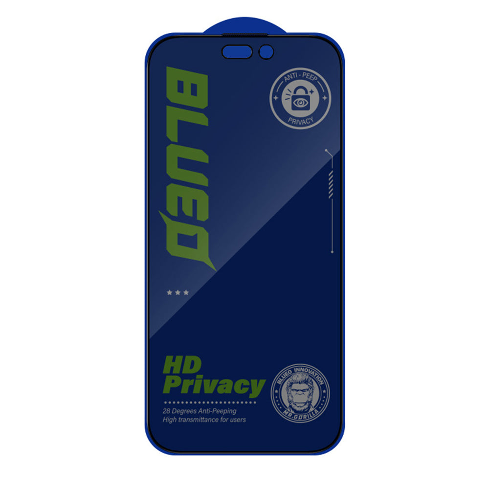 Ochranná fólie na displej Blueo Privacy Anti-Peep pro Apple iPhone 18 Pro Max, tvrzené sklo, celoplošné lepení, sada 5 kusů