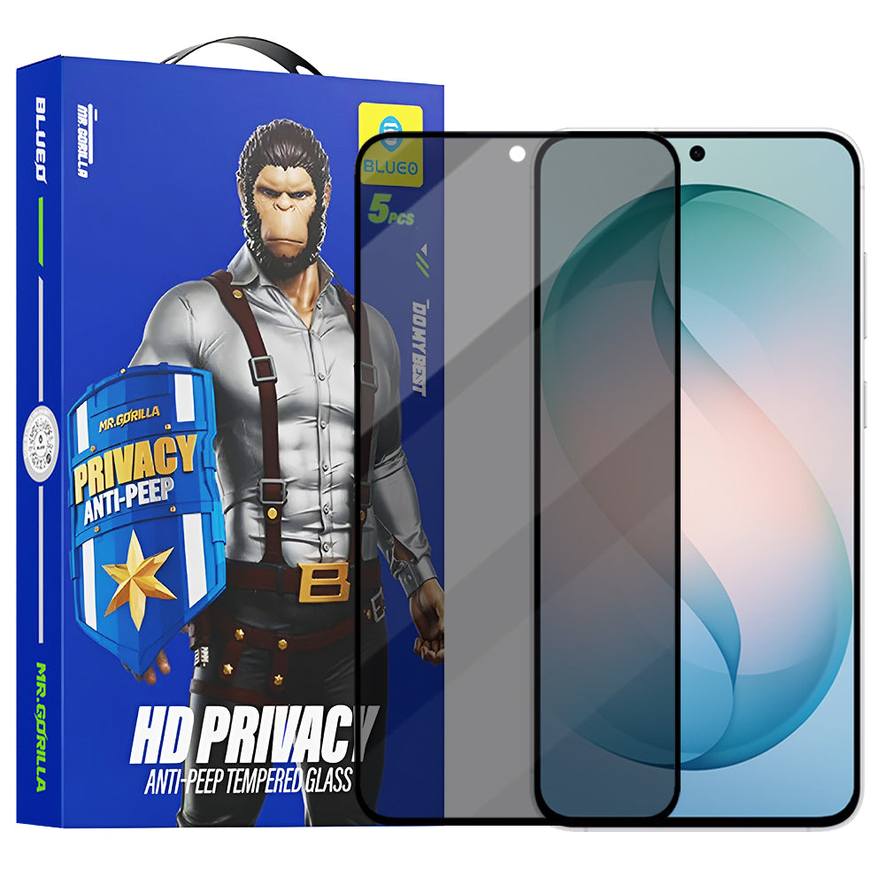 Ochranná fólie na displej Privacy Blueo Anti-Peep pro Samsung Galaxy S26 Plus S947, Tvrzené sklo, Full Glue, Sada 5 kusů