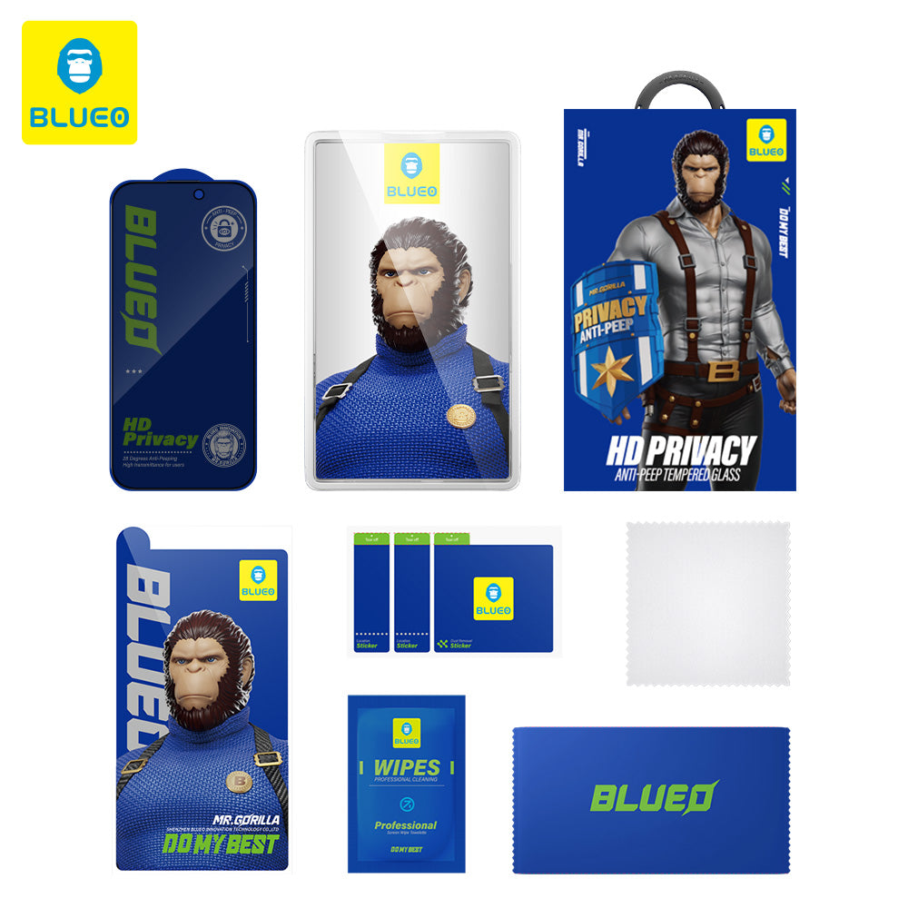 Ochranná fólie na displej Privacy Blueo Anti-Peep pro Samsung Galaxy S26 S942, Tvrzené sklo, Full Glue