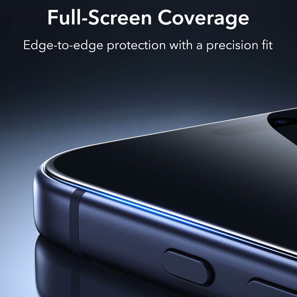 Ochranná fólie na displej Privacy ESR Armorite UltraFit pro Apple iPhone 18 Pro Max, tvrzené sklo, plné lepidlo, sada 2 kusů