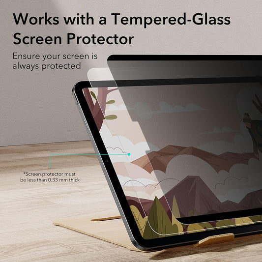 Ochranná fólie na displej Privacy ESR Magnetic pro Apple iPad Air 11 (2026) / Air 11 (2025), plastická