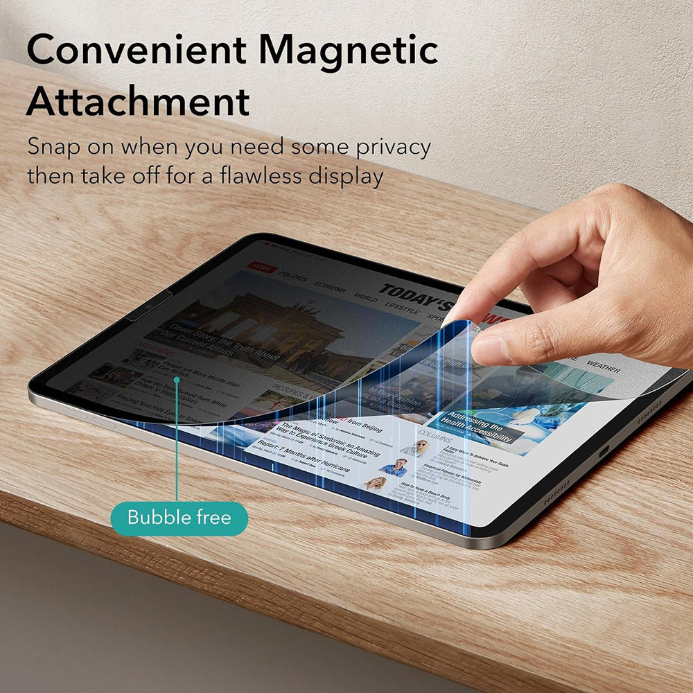 Ochranná fólie na displej Privacy ESR Magnetic pro Apple iPad Air 11 (2026) / Air 11 (2025), plastická
