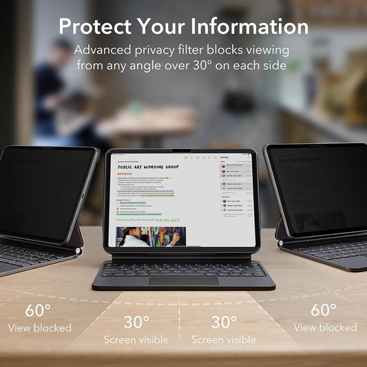 Ochranná fólie Privacy ESR Magnetic pro Apple iPad Pro 11 (2024), Plast