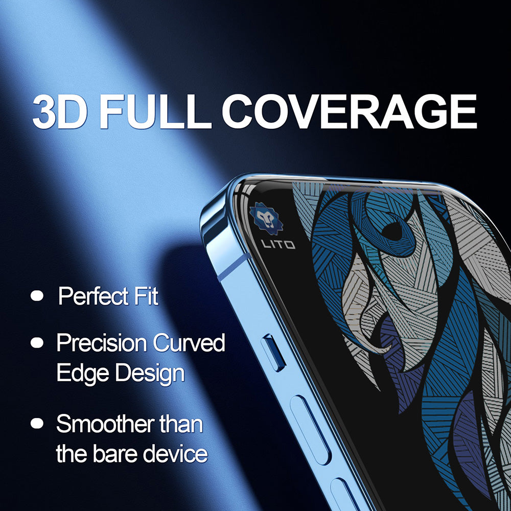 Ochranná fólie Privacy Lito D+ Max 4K pro Apple iPhone 17 Pro, Tvrzené sklo, Full Glue