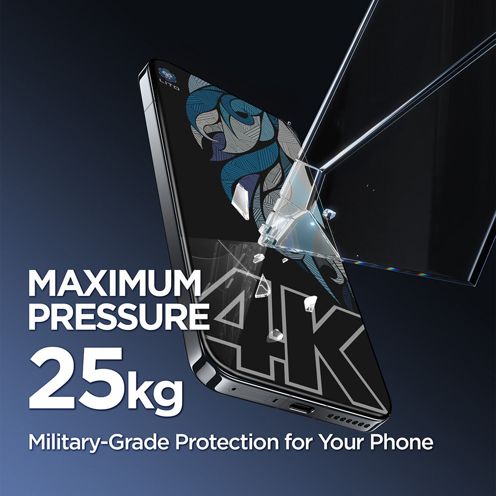 Ochranná fólie Privacy Lito D+ Max 4K pro Apple iPhone 17 Pro, Tvrzené sklo, Full Glue
