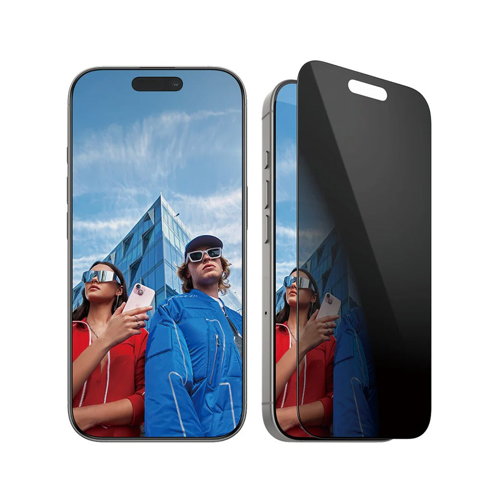 Ochranná fólie na displej Privacy PanzerGlass Ultra-Wide Fit EasyAligner pro Apple iPhone 16 Pro, Tvrzené sklo, Full Glue