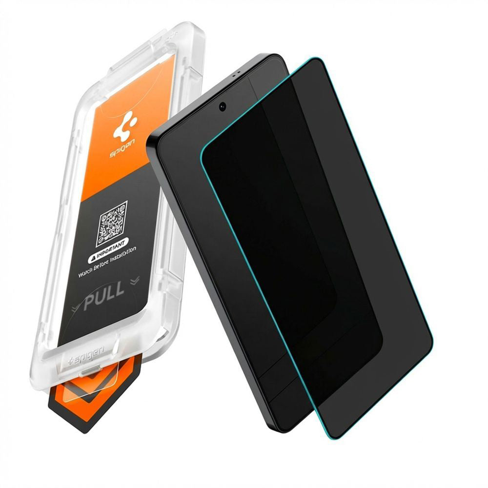 Ochranná fólie na displej Privacy Spigen GlastR EZ FIT Pro HD pro Samsung Galaxy S26 S942, Tvrzené sklo, Full Glue AGL11098