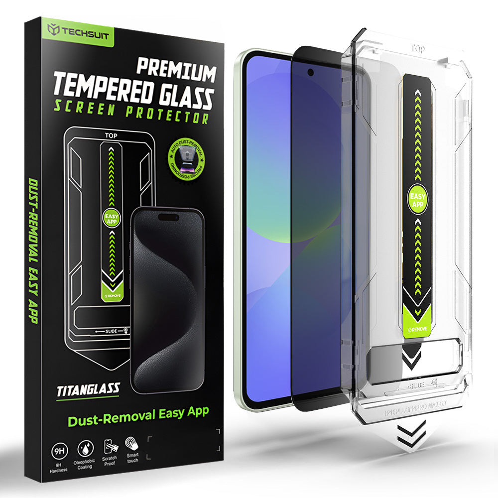Ochranná fólie na displej Privacy Techsuit TitanGlass CrystalHD pro Samsung Galaxy A37 5G / A36 A366, tvrzené sklo, plné lepidlo