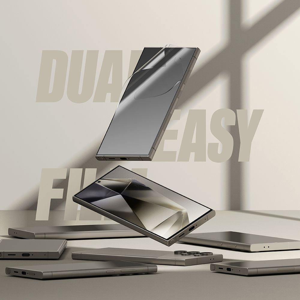Ochranná fólie na displej Ringke Dual Easy pro Samsung Galaxy S24 Ultra S928, Plast, Sada 2 kusy