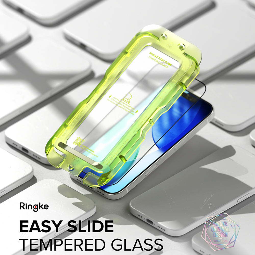 Ochranná fólie na displej Ringke Easy Slide pro Apple iPhone 18 Pro / 17 Pro, tvrzené sklo, plné lepidlo, sada 2 kusů