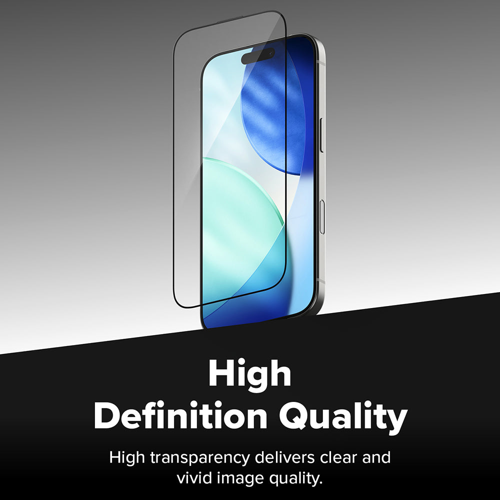 Ochranná fólie na displej Ringke Easy Slide pro Apple iPhone 18 Pro / 17 Pro, tvrzené sklo, plné lepidlo, sada 2 kusů