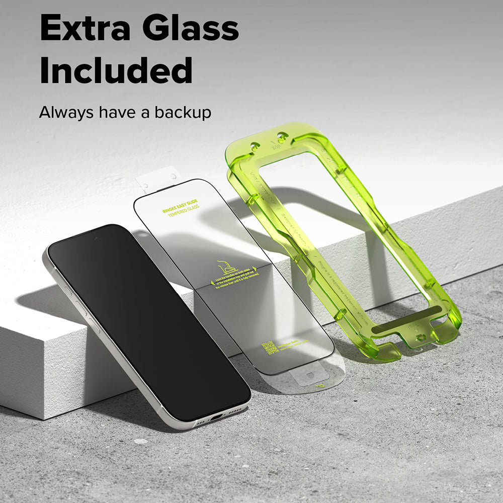 Ochranná fólie na displej Ringke Easy Slide pro Apple iPhone 18 Pro / 17 Pro, tvrzené sklo, plné lepidlo, sada 2 kusů