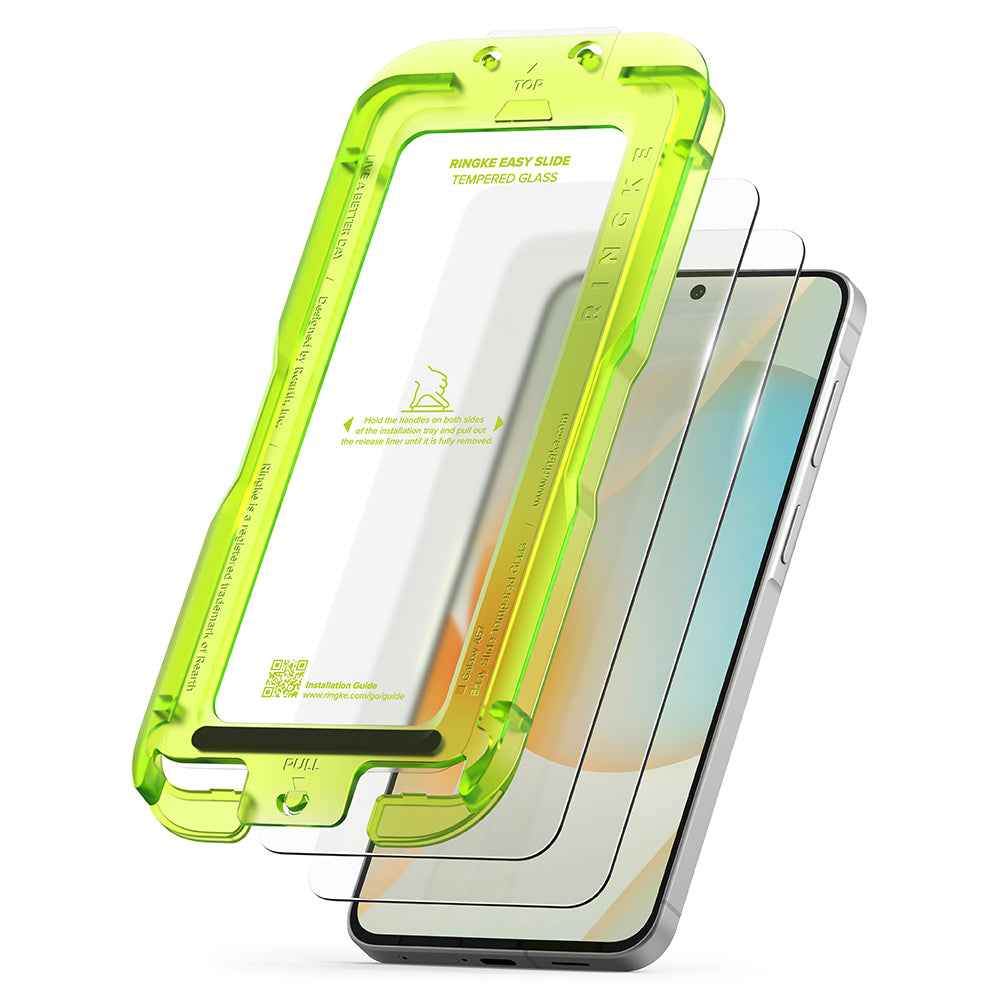 Ochranná fólie na displej Ringke Easy Slide pro Samsung Galaxy A57 5G, Tvrzené sklo, Full Glue, Sada 2 kusy
