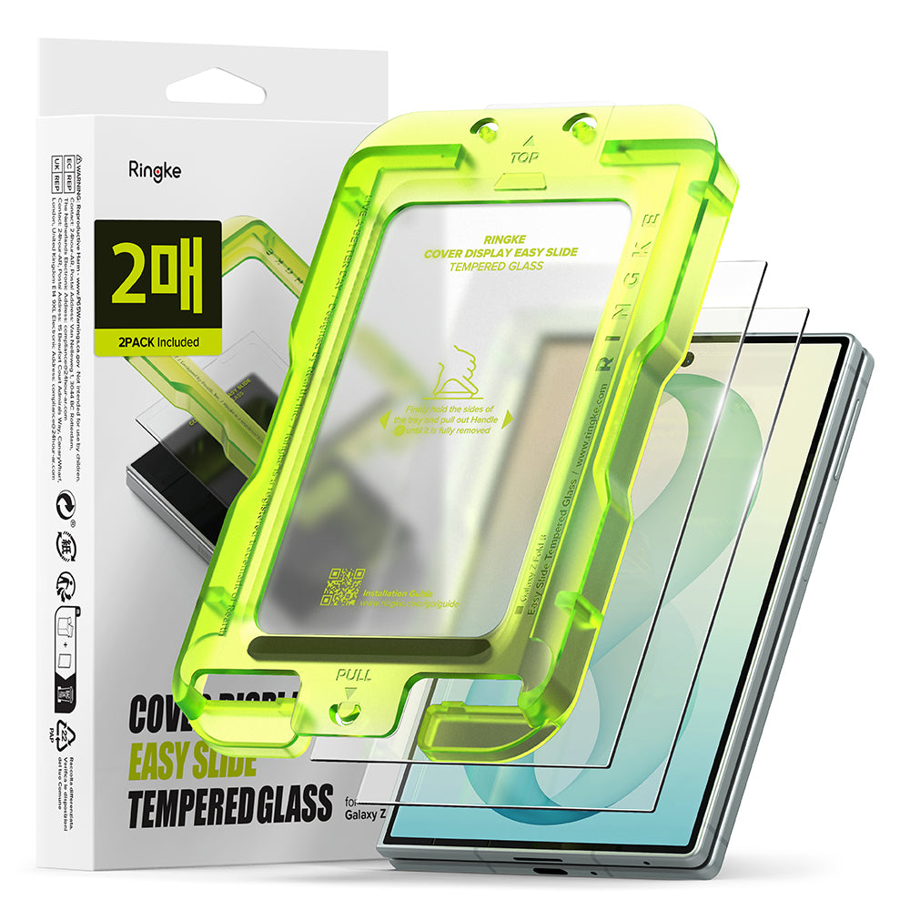 Ochranná fólie na vnější displej Ringke Easy Slide pro Samsung Galaxy Z Fold8 F971, tvrzené sklo, plné lepidlo, sada 2 kusů