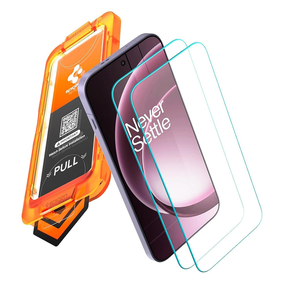 Ochranná fólie na displej Spigen GlastR AlignMaster S pro OnePlus 15, tvrzené sklo, plné lepidlo, sada 2 kusů AGL11333