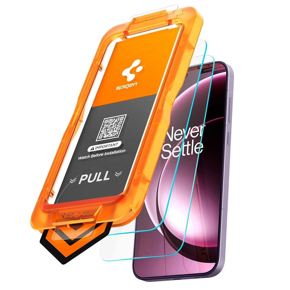 Ochranná fólie na displej Spigen GlastR AlignMaster S pro OnePlus 15R, tvrzené sklo, plné lepidlo, sada 2 kusů AGL11398