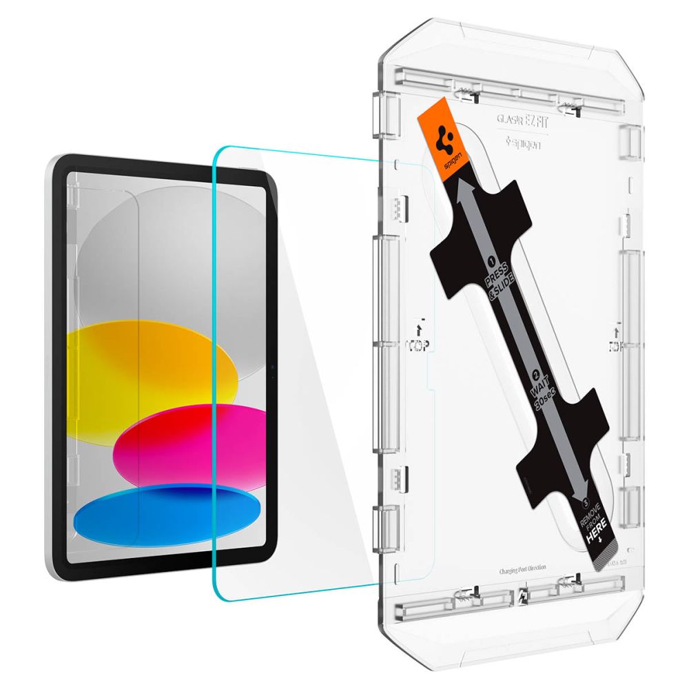Ochranná fólie na displej Spigen GlastR EZ FIT pro Apple iPad (2025) / (2022), tvrzené sklo, Full Glue AGL05554