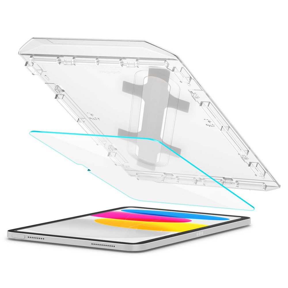 Ochranná fólie na displej Spigen GlastR EZ FIT pro Apple iPad (2025) / (2022), tvrzené sklo, Full Glue AGL05554
