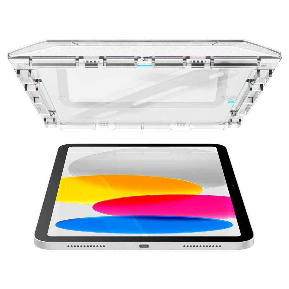 Ochranná fólie na displej Spigen GlastR EZ FIT pro Apple iPad (2025) / (2022), tvrzené sklo, Full Glue AGL05554