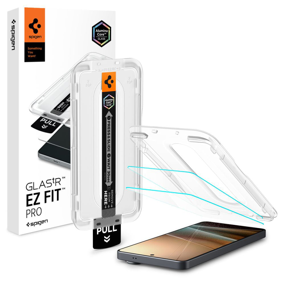 Ochranná fólie na displej Spigen GlastR EZ FIT Pro HD Anti-Reflection pro Samsung Galaxy S26 Ultra S948, Tvrzené sklo, Full Glue, Sada 2 kusy