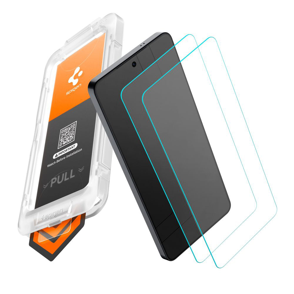 Ochranná fólie na displej Spigen GlastR EZ FIT Pro HD pro Samsung Galaxy S26 Plus S947, Tvrzené sklo, Full Glue, Sada 2 kusy AGL11084
