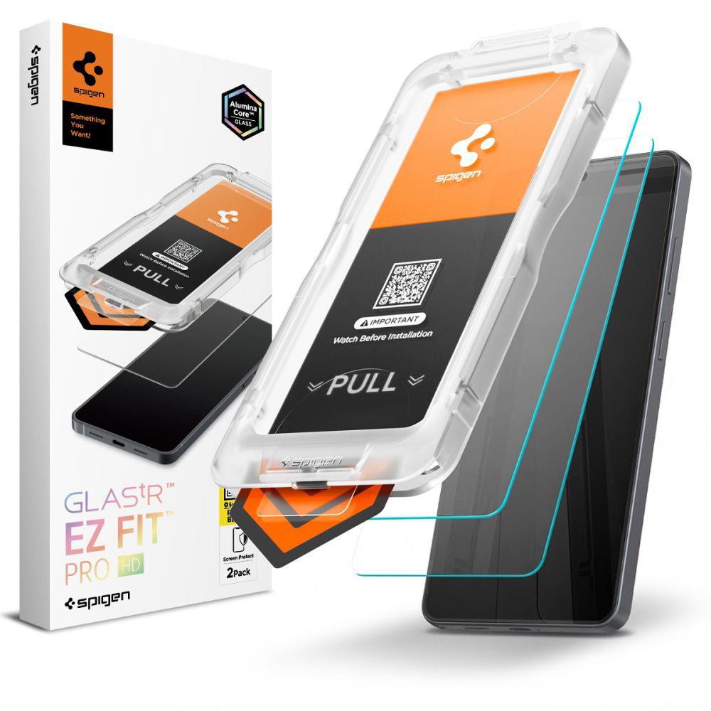 Ochranná fólie na displej Spigen GlastR EZ FIT Pro HD pro Samsung Galaxy S26 Ultra S948, Tvrzené sklo, Full Glue, Sada 2 kusy AGL11072