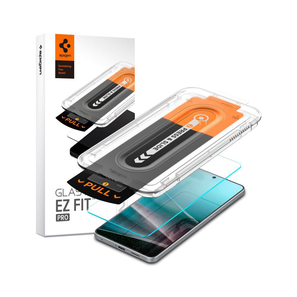 Ochranná fólie na displej Spigen GlastR EZ FIT Pro pro Samsung Galaxy S25 Edge S937, Tvrzené sklo, Full Glue
