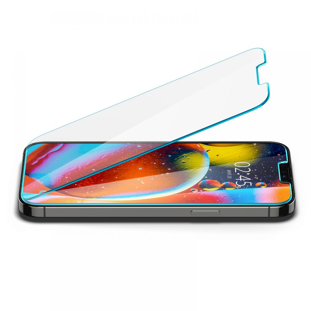 Ochranná fólie na displej Spigen GlastR Slim pro Apple iPhone 17e / 16e / 14 / 13 Pro, Tvrzené sklo, Full Glue