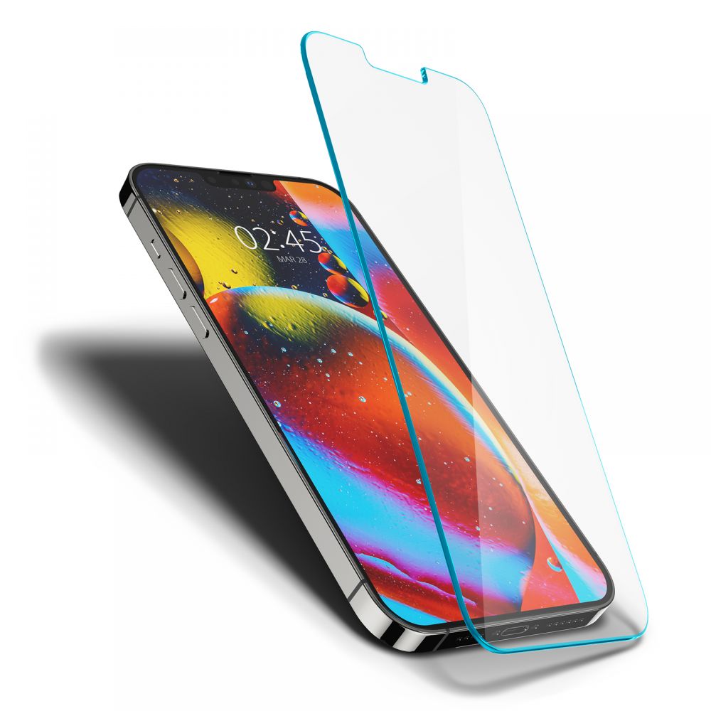 Ochranná fólie na displej Spigen GlastR Slim pro Apple iPhone 17e / 16e / 14 / 13 Pro, Tvrzené sklo, Full Glue