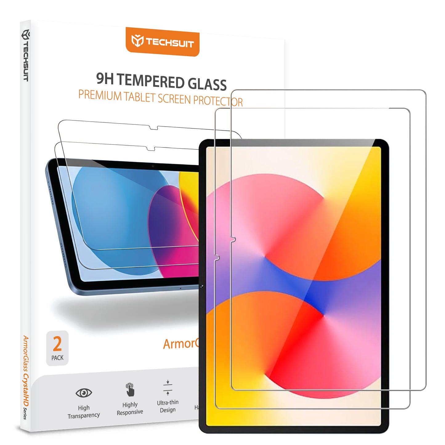 Ochranná fólie na displej Techsuit ArmorGlass CrystalHD pro Huawei MatePad SE 11, Tvrzené sklo, Full Glue, Sada 2 kusy