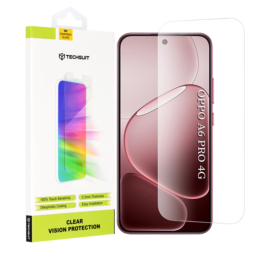 Ochranná fólie na displej Techsuit Clear Vision pro Oppo A6 Pro 5G / A6 Pro 4G, Tvrzené sklo, Full Glue